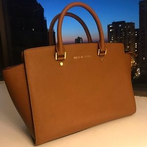 Michael Kors Camel Colored Leather Bag